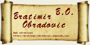 Bratimir Obradović vizit kartica